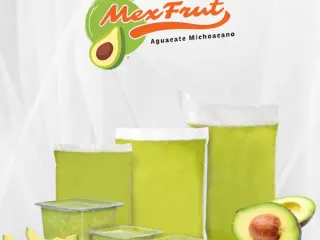 Línea de presentaciones de pulpa y guacamole Mexfrut en distintos formatos